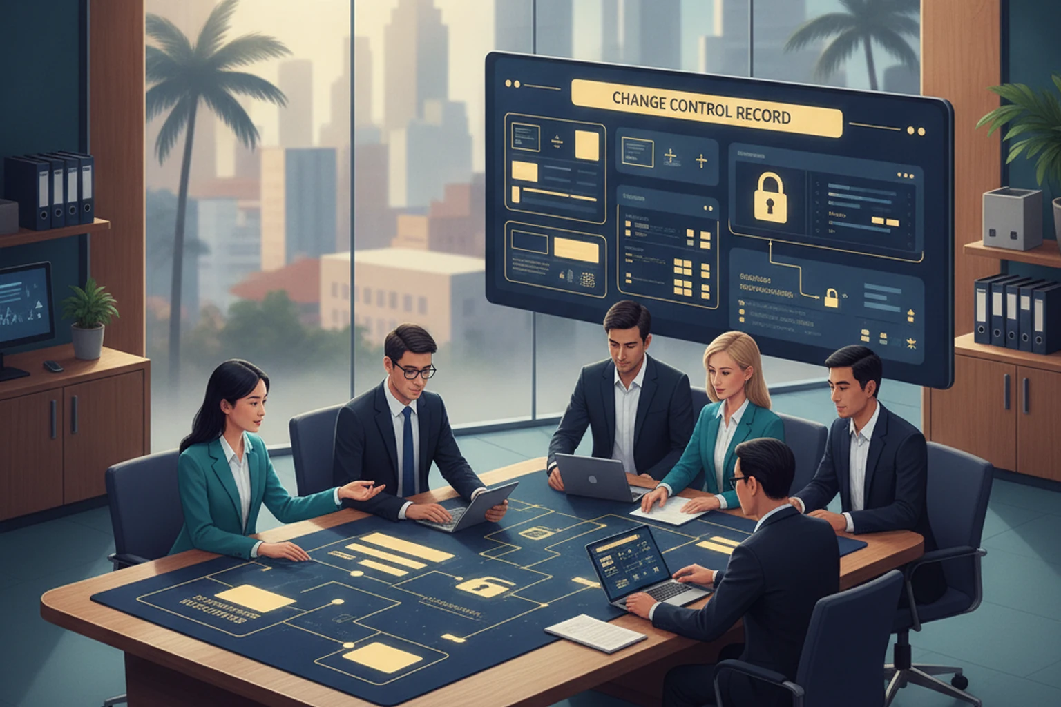 Outsourced Assistant Operations: Change Control Record editorial illustration