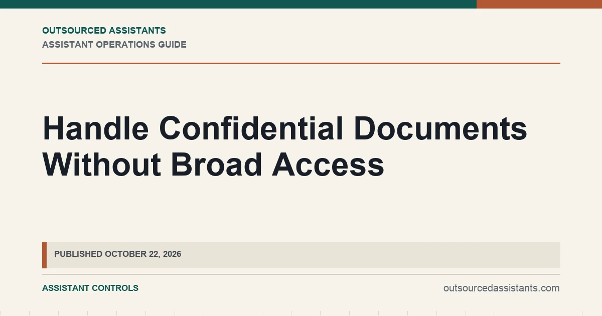 Handle Confidential Documents Without Broad Access