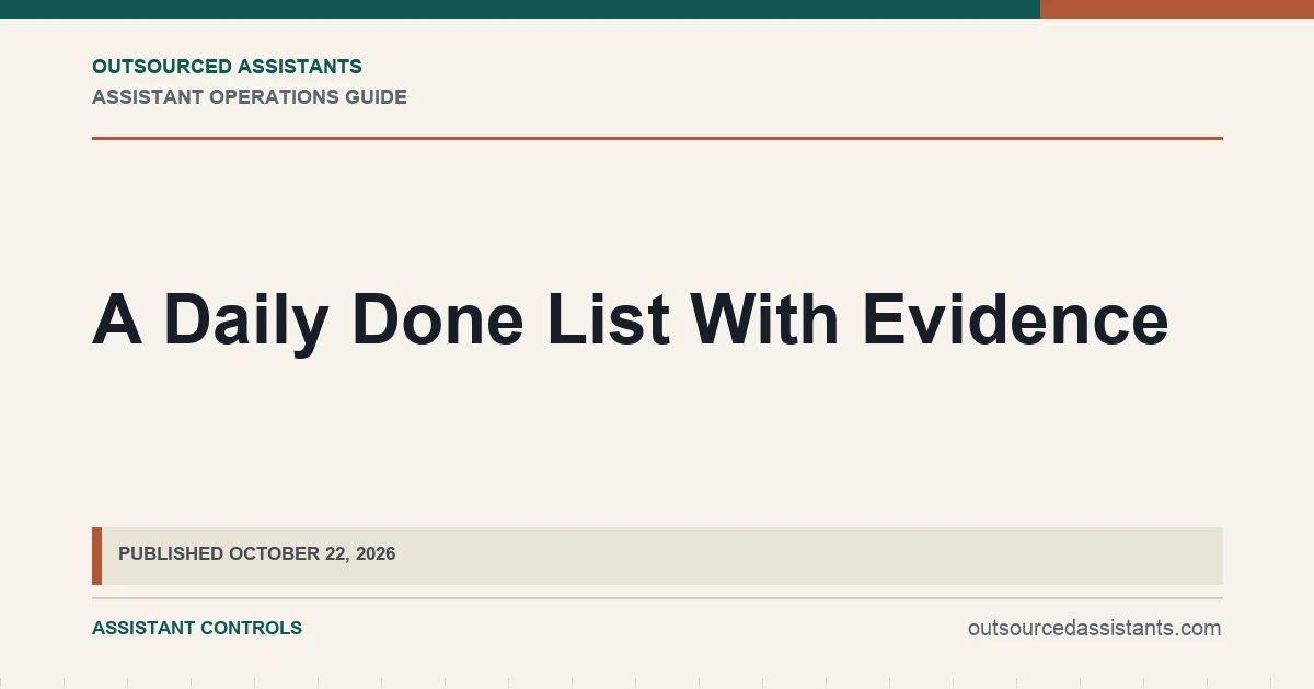A Daily Done List With Evidence