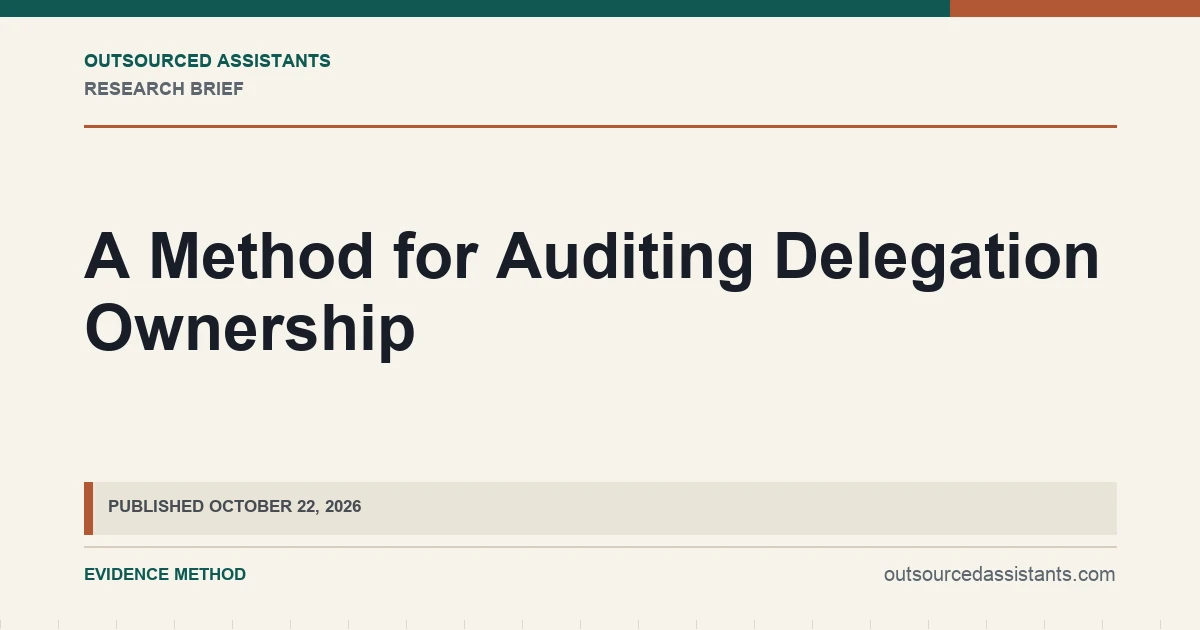 A Method for Auditing Delegation Ownership research visual